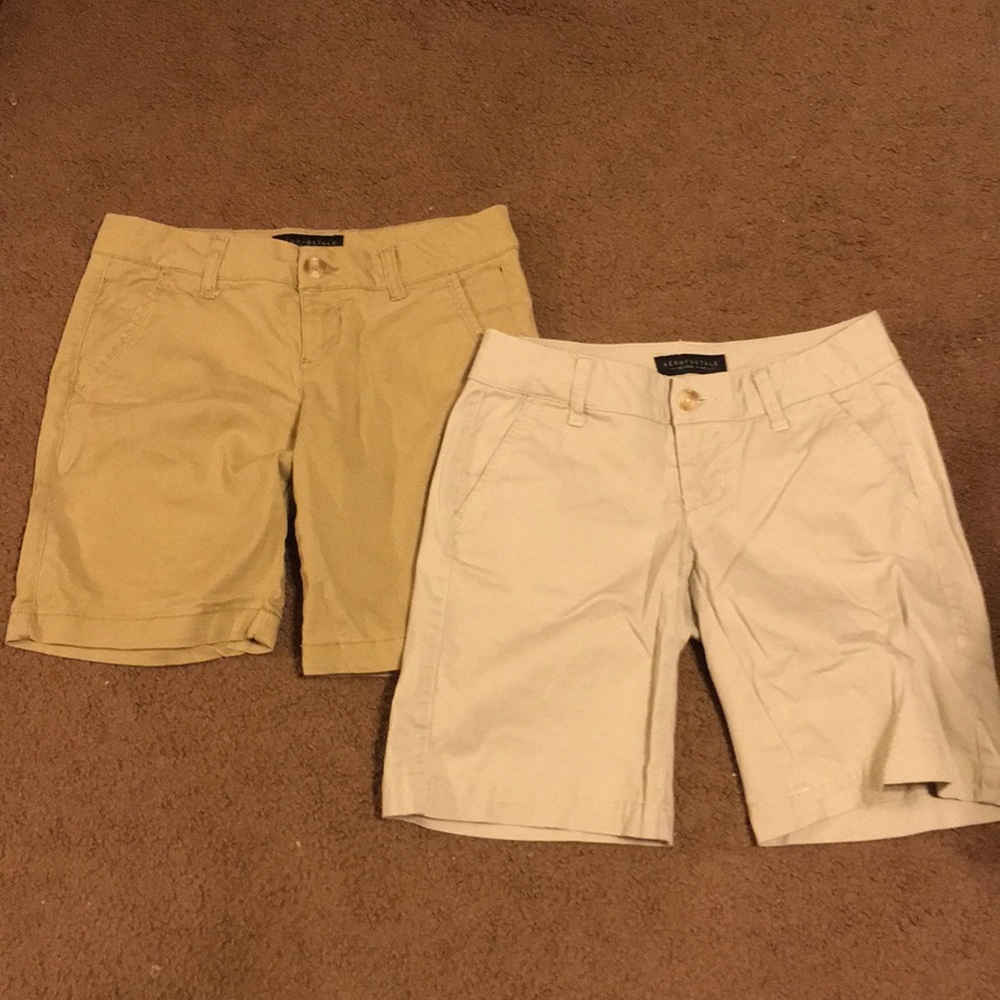 2 Aeropostale twill shorts